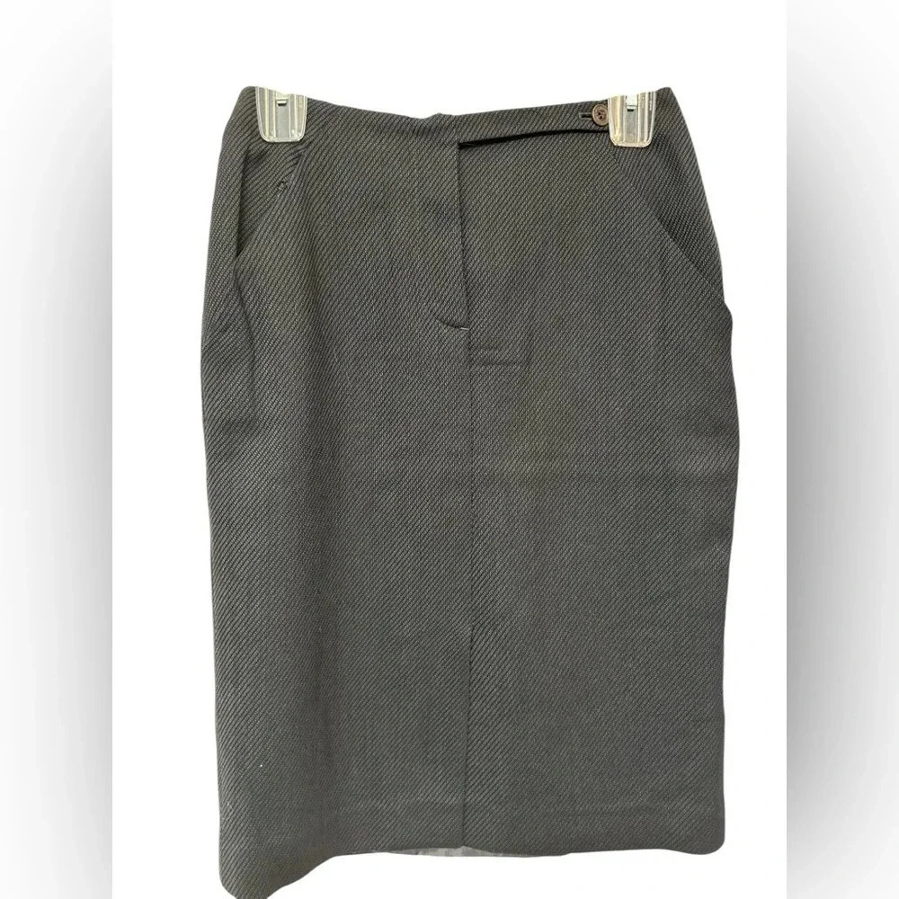 Giorgio Armani Le Collezioni Gruppo Wool Pencil Straight Skirt Womens 4